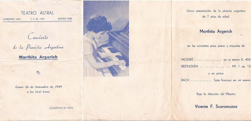 Marthita Argerich a los 7 anos